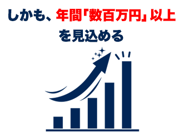 しかも、年間「数百万円」以上を見込める